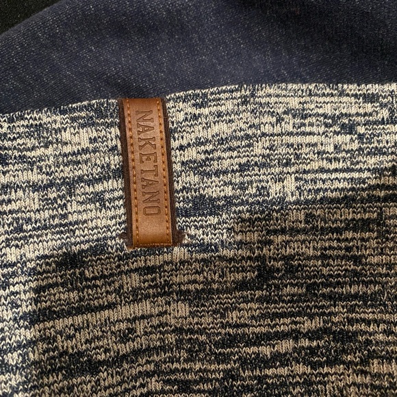 Naketano Women's Darth Vii Cowl Neck Long hoodie size L navy blue - Picture 5 of 11